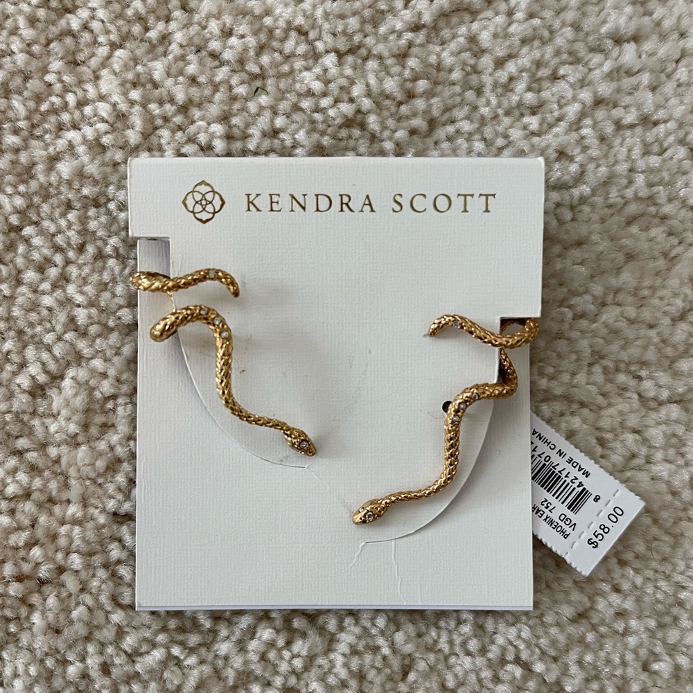 Kendra Scott Phoenix Ear Climber Earrings In Vintage Gold